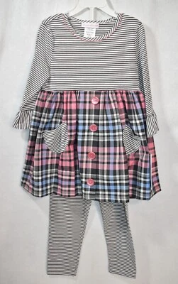 Bonnie Jean Legging's & Top Set Six 6X Girl's Plaid - Image 1 of 4