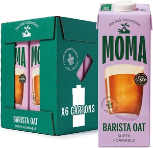 MOMA Barista Oat Drink - 6 X 1L - 100% Plant Based Vegan - Perfect for Frothy Co - Picture 1 of 12