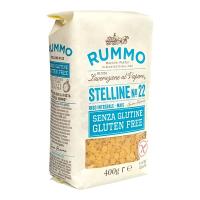 Rummo Glutenfreie Pasta Stelline No.22 Mais & brauner Reis schnelle & kostenlose UK-Lieferung - Bild 1 von 4