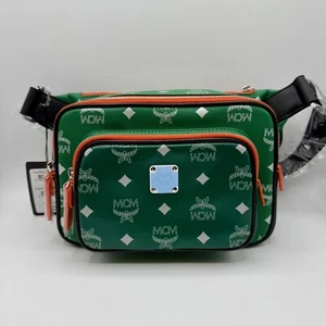 MCM Resnick Gürteltasche Eden grün Leder reflektierend Nylon MUZ9ARA09G5001 - Bild 1 von 5