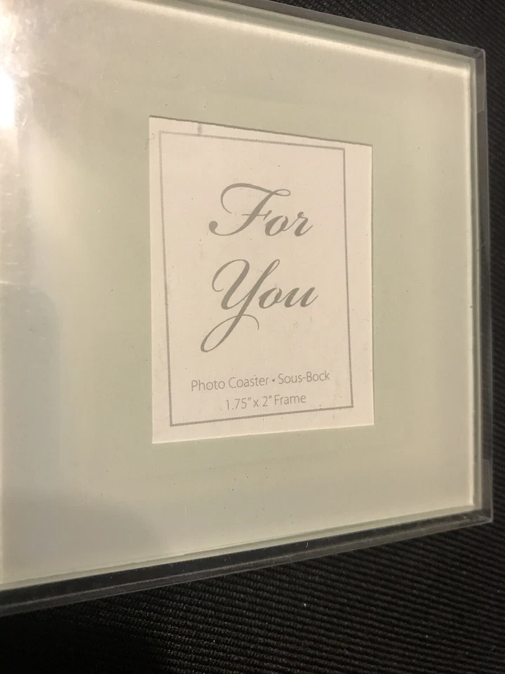 Kate Aspen Forever Glass Photo Coasters (Set Of 2)