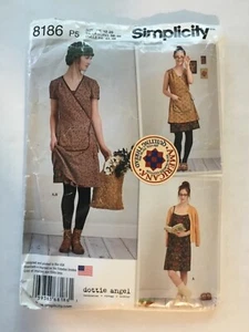 NUEVO Delantal de Vestido Simplicity 8186 Patrón de Costura Boho Envolvente 12 14 16 18 20 - Imagen 1 de 1