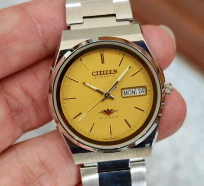 Como Nuevo Reloj Citizen Automático Vintage Automático CABALLEROS 8200 Esfera Dorada 71-3571 2. Foto 1 de 4