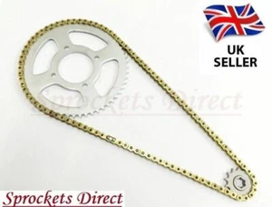 Lexmoto Arizona ZS125-30 Heavy Duty Chain and Sprocket Kit GOLD - Picture 1 of 5