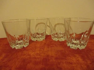 Set of 4 Old Fashioned Rocks Whiskey Glasses Tumblers Unmarked - Picture 1 of 8