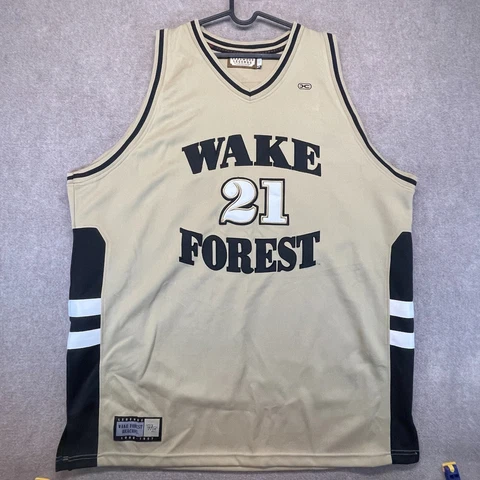 Tim Duncan Wake Forest Harwood Legends Jersey #21 Men's 4XL Gold Deacs Stain Cover