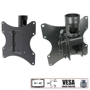 TV Ceiling Mount Bracket Tilt For 1.5" NPT Pipe 23 26 27 32 36 37 40 42" LCD LED - Picture 1 of 2