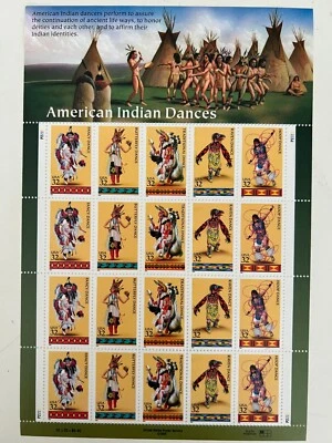 Scott #3076 32c American Indian Dances of 20 Stamps - Image 1 of 3