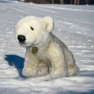 Miyoni by Aurora White Polar Bear Stuffed Animal Plush Toy 14” Winter Snow - Picture 1 of 12