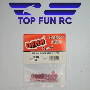 OFNA 10342 Red 3mm Concave Washer 20 PCS Anti Loosening - Picture 1 of 1