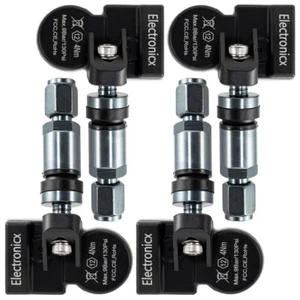 4 Tire Pressure Sensors RDKS Sensors Metal Valve Gunmetal for Toyota Land Cruise - Picture 1 of 12