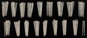 170+ Vintage klare 5" Eiszapfen 60er MCM Kunststoff Weihnachtsschmuck mit Ösen - Bild 1 von 9