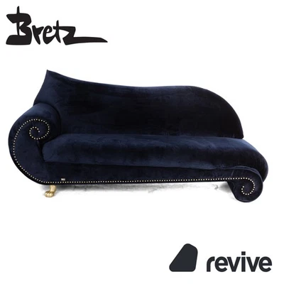 Bretz Gaudi Stoff Dreisitzer Recamiere Blau Sofa Couch Neubezug - Bild 1 von 4