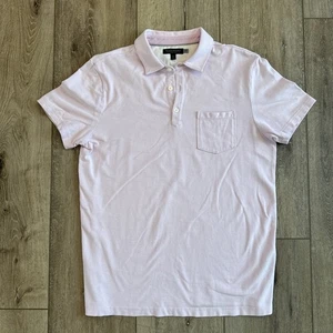 Banana Republic Mens Medium Pink Performance Polo Shirt Short Sleeve Pocket #308 - Picture 1 of 5