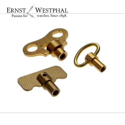 Winding key for alarm clock, brass, left-hand thread - Image 1 of 2