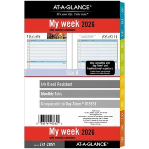 2026 AT-A-GLANCE Zenscapes 8.5" x 5.5" Weekly & Monthly Planner Refill Pages - Picture 1 of 5