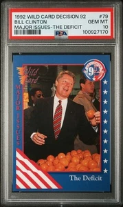 1992 WILD CARD DECISION 92 #79 BILL CLINTON RC 💎PSA 10💎 - Picture 1 of 2