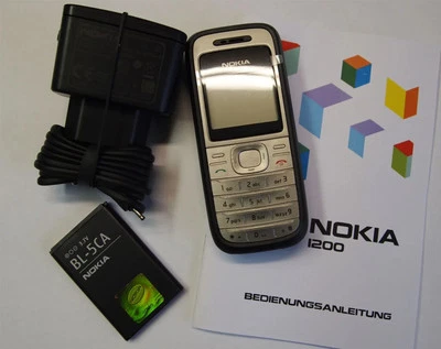 Nokia 1200 Handy ohne Simlock, black, Komplettpaket - Top