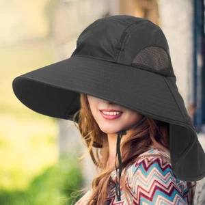 Sombrero para el sol de ala ancha plegable protector solar playa verano visera sombrero uso pesca gorra para el sol - Imagen 1 de 12