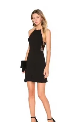 ZIMMERMANN Women’s Size 2 Crepe Harness Dress Black Gold Mini Party Designer - Image 1 of 4