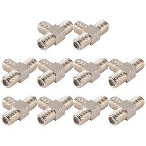 2X(10-Pack 3-way F-Type Coax Cable Splitter Combiner Female to 3 Female for1171 - Imagen 1 de 6