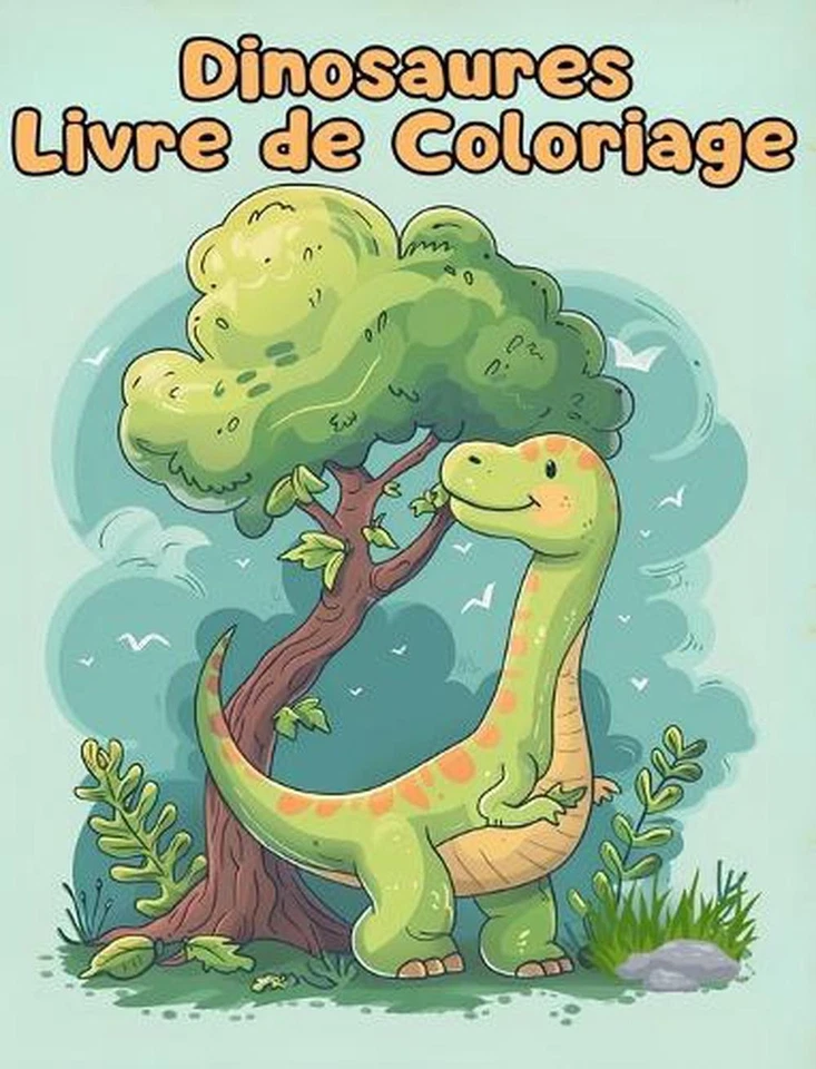 Livre de Coloriage sur les Dinosaures: Pages de coloriage simples de dinosaures  - Image 1 of 1