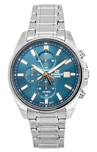 Casio Edifice Analog Chronograph Turquoise Dial Quartz Men's Watch EFV-610DE-2A - Picture 1 of 4