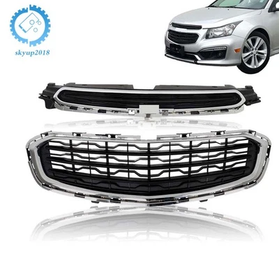 Juego de rejilla inferior superior delantera cromada negra para Chevrolet Cruze Limited 2015-2016 Foto 1 de 4