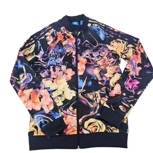 Adidas Floral Full Zip Track Jacket Youth Size 13-14 L Youth Streetwear 3450 - Picture 1 of 9