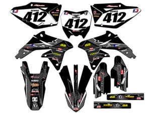 2008-2017 RMZ 450 PODIUM Black Senge Graphics Kit Compatible with Suzuki - Bild 1 von 10