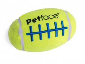 Petface Squeaky Rugby Tennis Ball - Picture 1 of 3