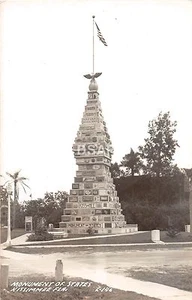 C77/ Kissimmee Florida Fl Real Photo RPPC Postcard c40s Monument of STates - Picture 1 of 2