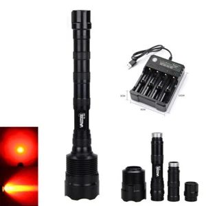 Taktische Rot Licht 3*LED Taschenlampe 600000 Lumen Jagd Fackel & Akku Neu DE - Bild 1 von 11