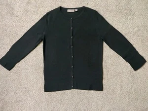 Croft Barrow Cardigan Damen Größe Small schwarz geknöpft vorne - Bild 1 von 8