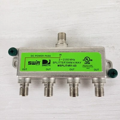 DirecTV 4-Way Splitter SWM MSPLIT4R1-03 2-2150MHz - Image 1 of 3