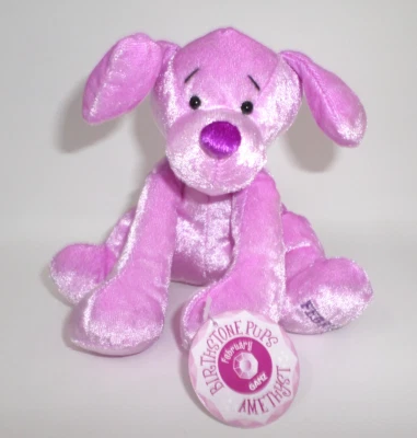 RARE Ganz Birthstone Pups February Amethyst Purple Plush 5" Original Tag H7259 - Image 1 of 4