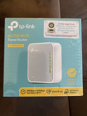 New TP-Link TL-WR902AC AC750 Wireless Travel Router Dual Band 300+433mbps - Image 1 of 4