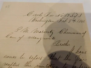 344  Civil War Victory Parade Camp Fry Washington 1865 P. Moriarty Chairman r50 - Picture 1 of 8