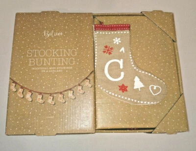 MINI TELA BEIGE NATURAL MEDIAS DE NAVIDAD estampado rojo blanco carta navidad Foto 1 de 4