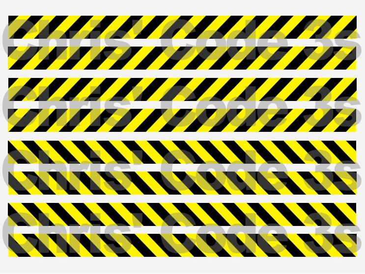 Code 3 Adhesive Vinyl Decal Suit 1/76 & 1/50 - chevron strips - black and yellow - Image 1 of 1