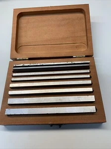 8pc Starrett 384 Parallel Set w/Original Wooden Box 6" Sets - Picture 1 of 4