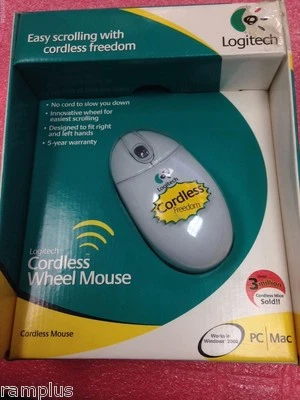 930498-0403, Logitech Cordless Wheel Mouse PS2/ USB for PC/ MAC Computer, NEW - Image 1 of 3