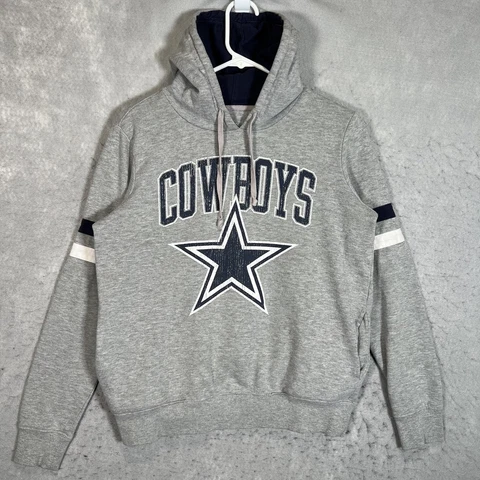 A1 Dallas Cowboys Hoodie Sweatshirt Womens Medium Gray Pullover NFL Cover