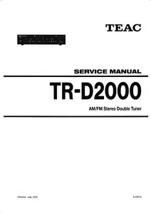 Service Manual-Anleitung für Teac TR-D2000 - Picture 1 of 1
