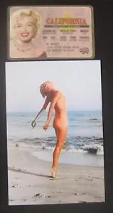 Nackter Marilyn Monroe Zehenspitze Strand! Postkarte A 1962 Führerschein! KOSTENLOSER VERSAND! - Bild 1 von 13