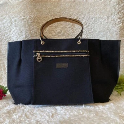 LONGCHAMP лошадь логотип ручная сумка с короткими ручками женщин блестки черный оранжевый холст - Изображение 1 из 4