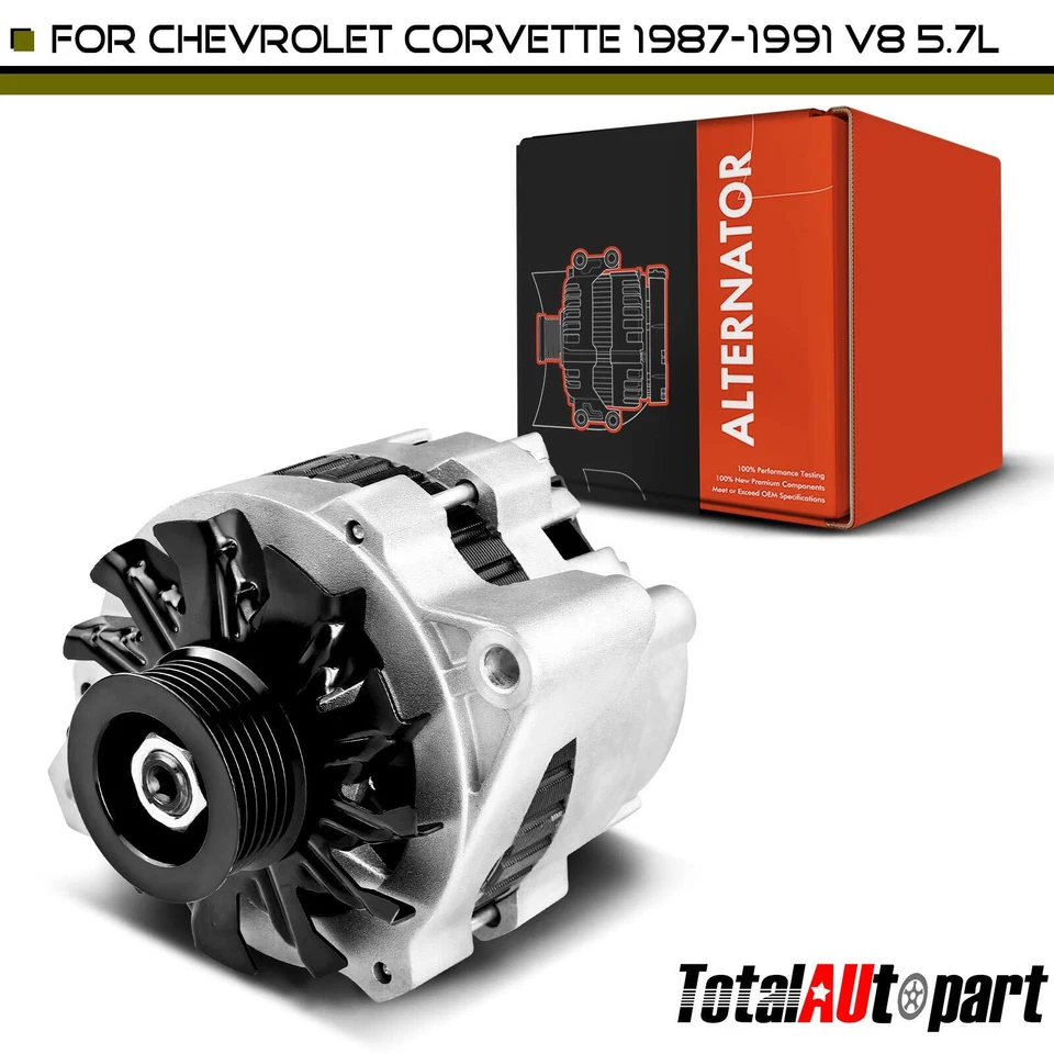 Nuevo alternador para Chevrolet Corvette 1987-1991 5,7 L 105A 12 V CW polea de 6 ranuras Foto 1 de 4