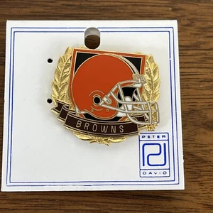 Casco de fútbol americano vintage Cleveland Browns logotipo esmalte pin solapa sombrero NFL - Imagen 1 de 8