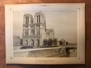Cathédrale Notre-Dame de Paris Original 19th century Albumen Photograph Rare! - Picture 1 of 2