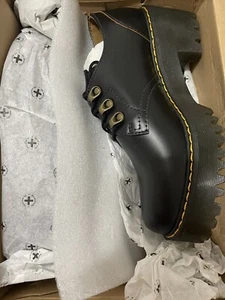 Leona lo Dr Martens Black Vintage Smooth Size 8 Women - Picture 1 of 8